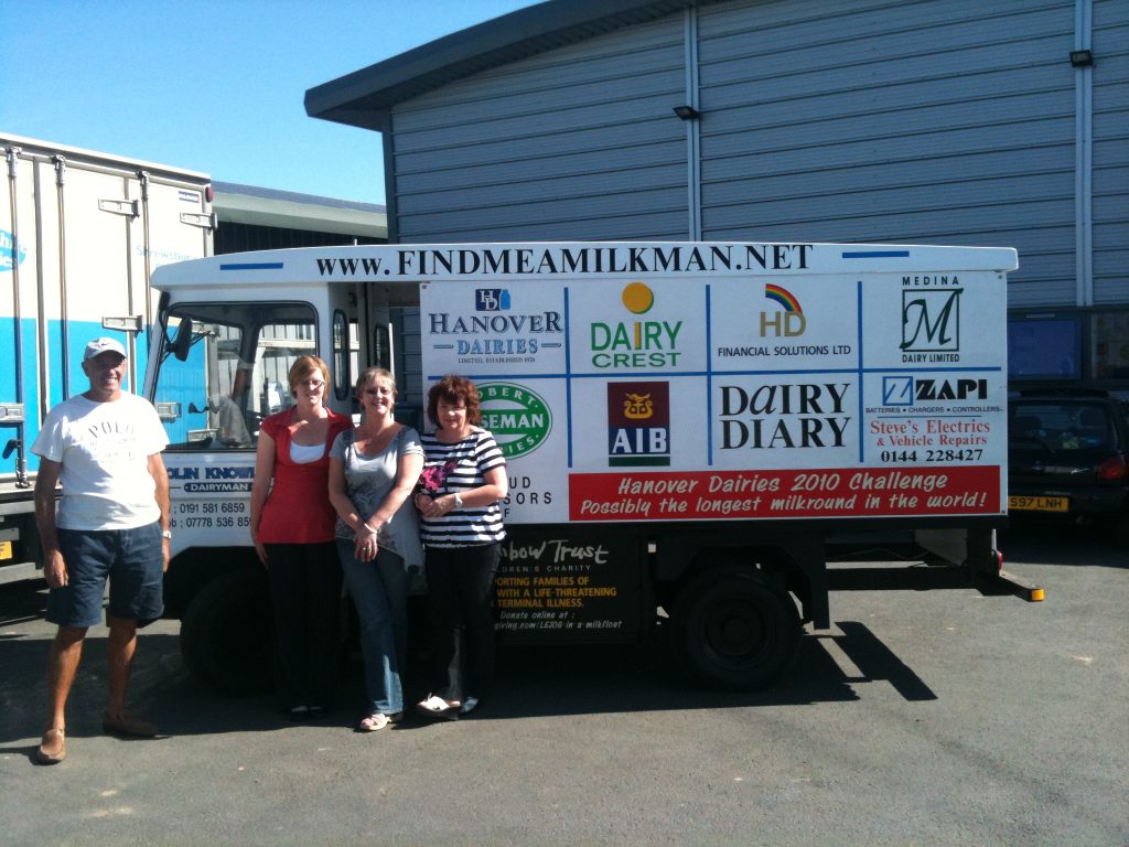 2010 Lands End to John O’Groats in a Milkfloat Hanover Dairies