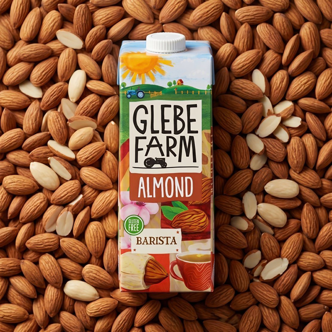 Glebe Farm Almond Milk 1 Litre Poly Bottle