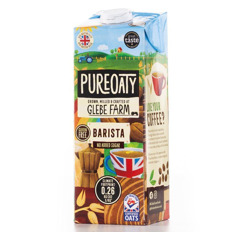 Glebe Farm PureOaty Milk 1 Litre Poly Bottle Isolated 2