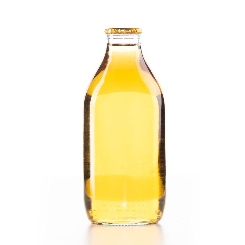 Peach Iced Tea Juice 1 Pint Glass Bottle Isolated 1